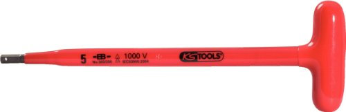 KS Tools 117.1679 Clé mâle 6 pans poignée en T isolée 5x200 mm