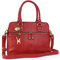 Catwalk Collection Handbags - Damen Leder Schultertasche - Umhängetasche Groß - Tote Bag - Handtasche - Abnehmbarer Schultergurt - VICTORIA - Rot