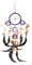 50cm x 11cm Traumfänger Dreamcatcher Lila Leder Fair Trade Indianer