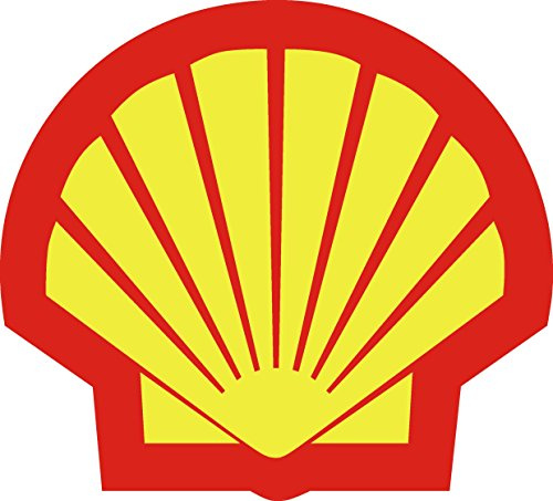 2 adesivi in vinile con logo Shell per sport motoristici e rally, 150 x 140 mm