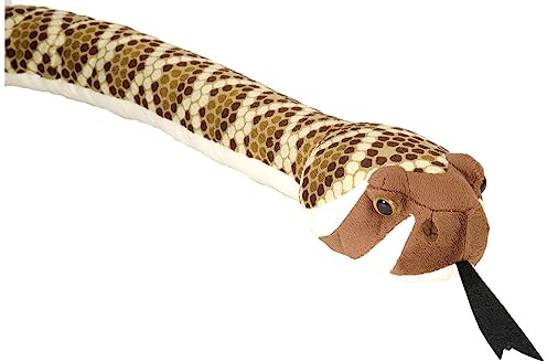 WILD REPUBLIC Snake Western Diamondback mit großem Kopf Plush, Riesen-Kuscheltier, 180 cm, Baby Shower Geschenk, Stofftier XXL, Füllung aus recycelten Wasserflaschen