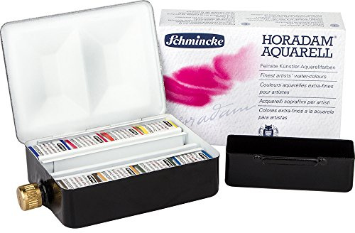 Schmincke : Horadam Watercolour Paint : Metal Set : 8 Half Pans