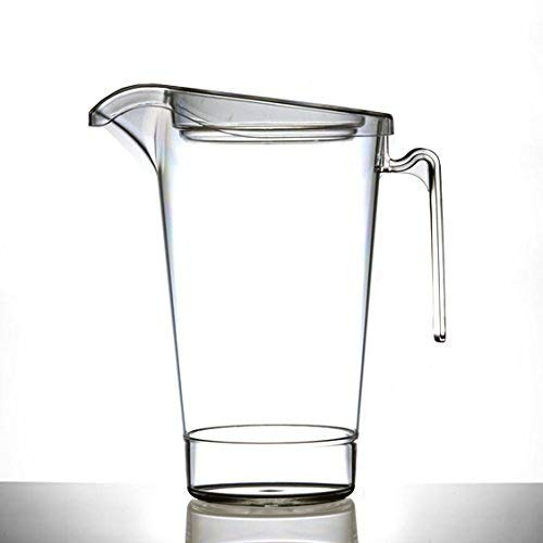Glassjacks Ltd - The Glassware and Glassware Storage Box Company Plastic Jug 4 Pint with Lid, Stacking | Pimms Jug | Virtually unbreakable - Quality Catering Products