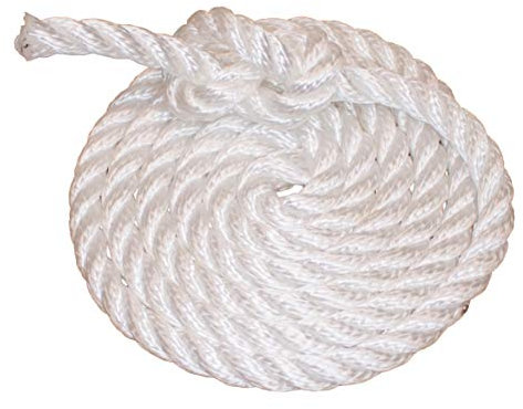 Tauwerk 6mm - Farbe: weiß 3-litzig gedreht Leine Schnur Festmacher Rope Tau Seil Allzweckseil Reepschnur Lirolen-Tauwerk PP-Multifil, 3-schäftig gedreht (Länge 20mtr.)