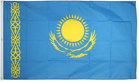 Flaggenfritze Fahne/Flagge Kasachstan - 150 x 250 cm + gratis Sticker, XXL-Fahne