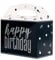 Unique 83915 Black Polka Dots Treat Boxes 6 Pcs, Happy Birthday