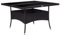 vidaXL Gartentisch für 4 Personen Esstisch Terrassentisch Gartenmöbel Balkontisch Glastisch Rattantisch Tisch Schwarz Poly Rattan Glas