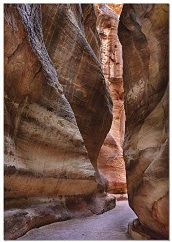Panorama Poster Siq - Schlucht Petra Jordan 70x100cm - Gedruckt auf qualitativ hochwertigem Poster 250gr - Wandbild Wohnzimmer