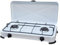 PEBSHOP Hornillo de 2 fuegos de gas LPG 58 x 28 x 11 cm