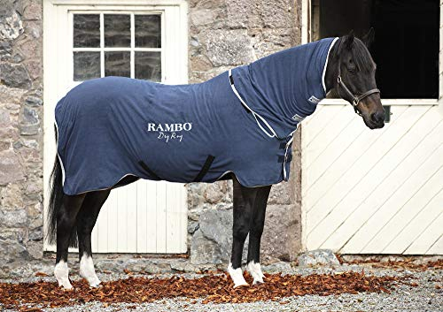 Horseware Rambo Dry Rug - Trockende Decke für Pferde - Navy/Silver
