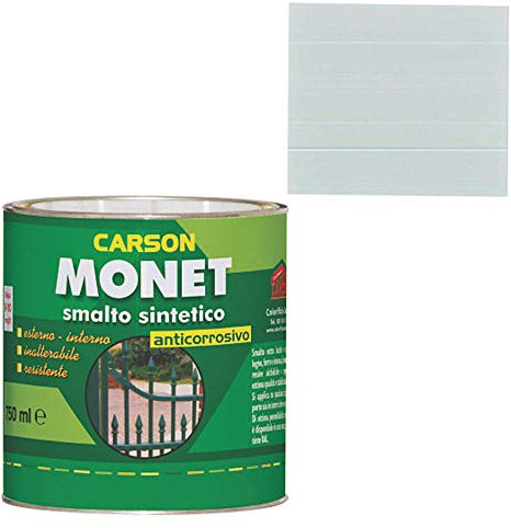 Colorificio Carson Monet Sintetico Smalto Sintetico Anticorrosivo Legno Ferro Intonaco Interno Esterno Vernice Ad Alta Resistenza (RAL 7035 - GRIGIO LUCE)
