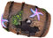 Aqua Ornaments, aquarium dekoration Höhle, Harz Simulation Dekoration Aquarium Fass Harz Ornament, Broken Barrel Aquarium Fische Haus, ideal für kleine Garnele Fisch Aquarium Dekoration (8 x 8x 10cm)