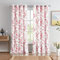 Melodieux Tende floreali lunghe 240 cm per soggiorno, fattoria rosa albicocca fiore stampa bianco decorativo con occhielli, 132 x 248 cm, 2 pannelli
