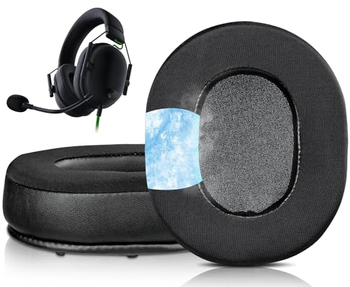 SOULWIT Kühlgel Ersatzpolster Ersatz Ohrpolster für Razer BlackShark Black Shark V2/V2 Pro Gaming-Headset(Passen Sie Keine neuen Blackshark V2 Pro, 2023 Edition)