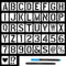 skytowards 42 Stück Buchstabenschablonen Malschablonen Buchstaben 10cm Buchstabennummer Vorlage Schriftschablone Zeichnungsvorlagen Kunststoff Schablonen Alphabet Bastelschablonen für Malerei