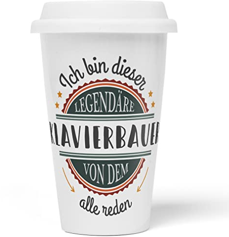 JUNIWORDS To-Go Becher mit Deckel, Ich bin dieser legendäre Klavierbauer, von dem alle reden (5055259)
