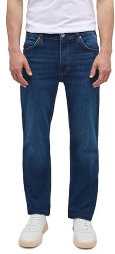MUSTANG Herren Jeans Tramper Straight Straight Fit Blau - Blue Denim W30-W52, Größe:40W / 32L, Farbvariante:Blue Denim 843