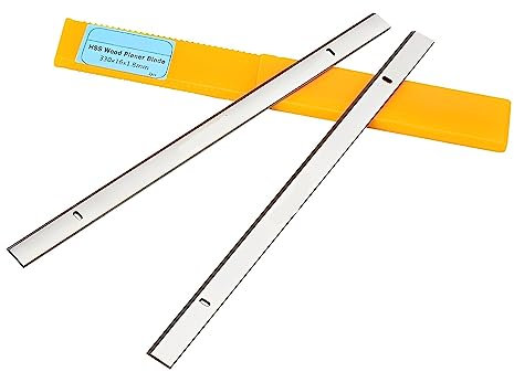 HOOCOM 2 pièces 330x16x1.8mm HSS Rabot Lame épaisseur Rabot Couteau for VEV0R M1B-LS-3301 13 épaisseur Rabot