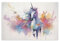 Niedliches Einhorn-Poster, abstrakt, bunt, fantastisches Tier, Leinwand-Kunstdruck, Gemälde für Haus und Zimmer