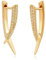 Jenosy Ohrringe Damen Gold Ohrringe Damen mit Zirkonia Zarte Gold Ohrringe Creolen Modische Leichte Knorpel Huggie Hypoallergene Ohrringe 18K Vergoldet Damen Modeschmuck für Frauen und Mädchen