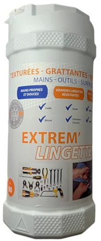 LINGETTES ATELIER - Utilisation sans eau - Mains propres sans lavage - Mains, outils et surfaces -