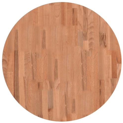 vidaXL Tischplatte Ø70x1,5 cm Rund Massivholz Buche