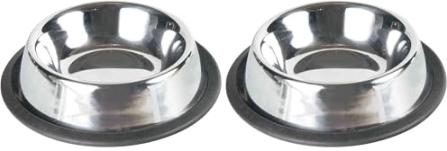 Trixie Stainless Steel Rubber Base Ring Cat Bowl (Pack of 2)