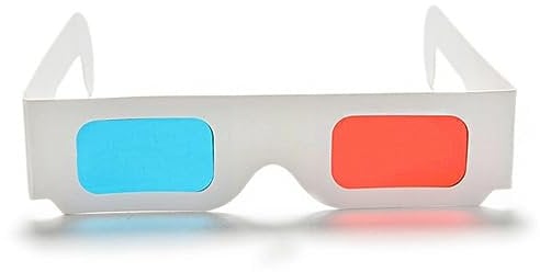 WOFASHPURET 3D Game Glasses 20pcs Shutter Glasses 3d Video Glasses 3d Eyeglass Red Glasses Paper 3 Imax Glasses 3d Movie Glasses Shot Glasses Disposable 3 Three-dimensional Kids Glasses