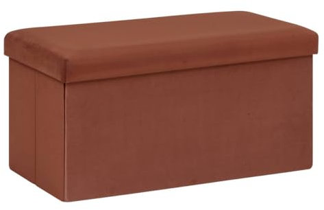 Atmosphera - Pouf Pliant Double tess 76x38cm Ambre