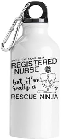 Atspauda Some People Call Me A Registered Nurse But I'm Really A Rescue Ninja Tourist Water Bottle White