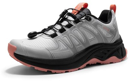 NORTIV 8 Scarpe da Trekking da Donna Stivali da Montagna Trekking Caccia Sneakers Antiscivolo Leggero Esterno Traspirante Leggero,Size 40,Grigio Rosa,SNHS242W
