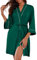 Ekouaer Light Weight Dressing Gown Ladies Short Thin Bathrobe Robe Super Soft Spa Hotel Loungewear With Pockets, Teal, S