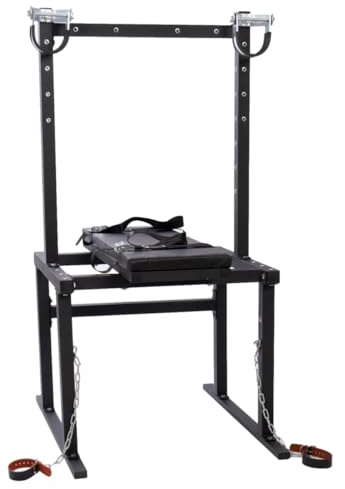 FIXCOR SM Sexstuhl Mit Bondage Handschellen Fesseln Sex Bett Bestrafungsstuhl Sklaventraining Sexmaschine Spreizstange Foltergerät Pranger Sexmöbel Fetisch Sexspielzeug,A