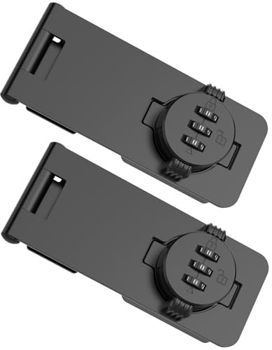 MeBantoo 3-Digit Combination Cabinet Lock, 4.5 Keyless Safety Drawer Lock for Lockers, Small Doors, Closets, Storage, Office (2, Black)