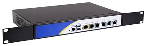 HSIPC Rackmount 1U N100 Quad Core Firewall Micro Appliance, PC Industriel, Serveur, Routeur 16 Go RAM 512G SSD, 6 RJ45 i226-V 2500M AES-NI Compatible pfSense, opnsense