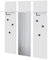Vicco Wandgarderobe Siri, Dekospiegel, Weiß, Set mit 3 Wandgarderoben