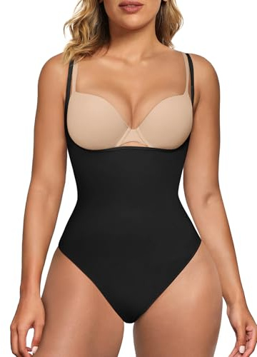 SHAPERX Body Contenitivo Modellante Intimo Donna Snellente Shapewear Bodysuit con Push-up Sedere Pantaloncini