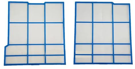 WFGJSK Juegos De Filtros De Aire Acondicionado Izquierdo 31.5X29.8cm Derecho 31.5X28.5cm - Compatible for Hitachi - Borde De Plástico