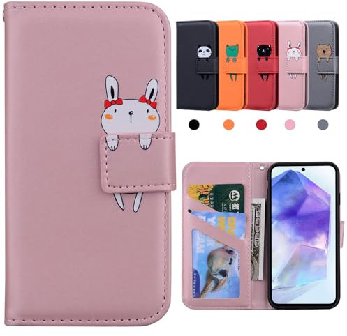 Kedic Coque Samsung A35 5G Cuir Flip Protection Samsung A35 5G Fonction Support Portecartes Coque Samsung Galaxy A35 5G Fermetur magnétique Etui Galaxy A35 Compatible avec Samsung A35 Coque -Rose