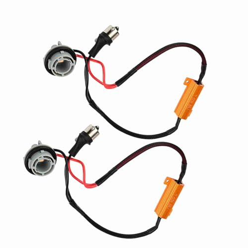 Akozon 2PCS Lastwiderstand Kabelbaum für LED-Blinkerlichter 1156 7506 P21W Vorverdrahtetes Plug-and-Play