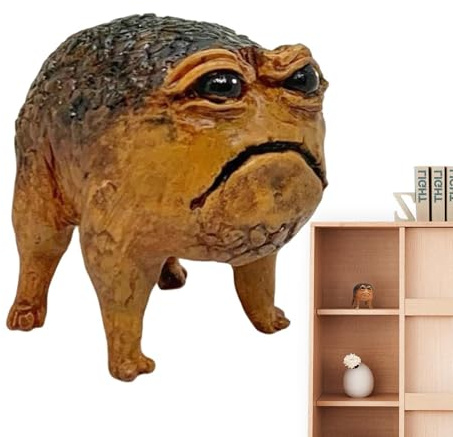 Générique Statue eines seltsamen Frosches, hässliche Kröte – Dekoration für zu Hause, Tiere, Regenfrosch, Dekoration für Büro, Kunst des Hofes, aus Kunstharz, für Fensterbank, Wohnzimmer, Schlafzimmer