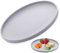 Tkxjry 25cm Rund Serviertablett, Deko Serviertablett, rutschfeste Oberfläche, Tablett, Kellnertablett, Gastro Tablett, Esstablett für Partys, Zuhause, Bars & Restaurants Speisen und Getränke (grau)