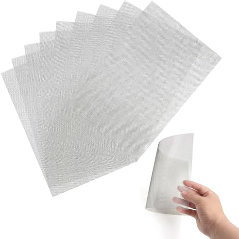9 Pcs Stainless Steel Wire Mesh Screen 12x8, 20 Mesh 1mm Hole | Easy Cutting, Hard and Heat Resistant, Air Vent Mesh, Window Screen Mesh