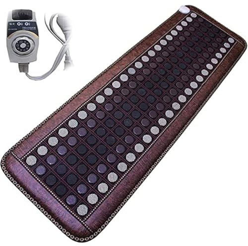 Natural Jade Beauty Tourmaline Mat -Far Infrared Heating Pad For Full Body - Heat Therapy With Jade - Jade Mattress Hot Stone Infrared Physical Heating Pad For Back Full Body(Color:50 * 150cm)