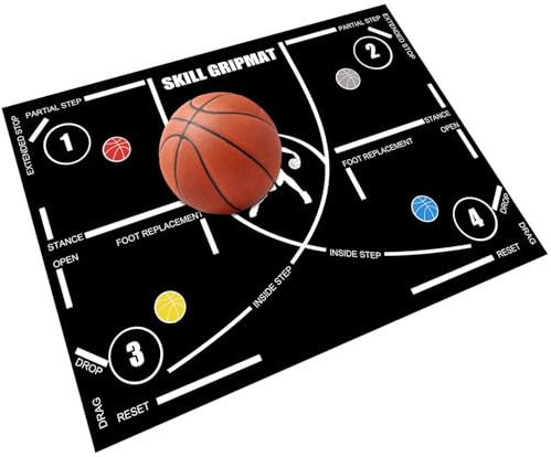 Basketball Trainingsmatte, 120 X 86 Cm Stille Basketball Trainingshilfe, Bodentrainings Pad Für BasketballS Schritttraining Kinder, Verbesserung Der Geschwindigkeit, Gleichgewicht, Koordination