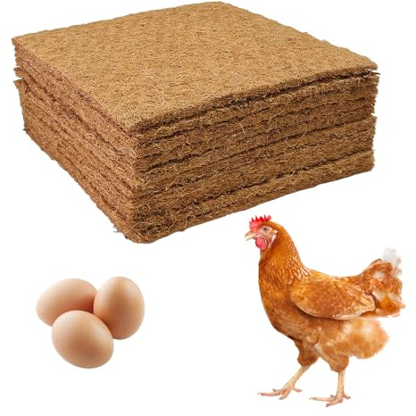 10 Stück Hühnernest Unterlage, Hühner Nistkasten Einlagen Verdickung Kokosmatte Wiederverwendbare (25×25CM)