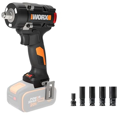 WORX WX273.9, Akku-Schlagschrauber 20V ohne Akku & Ladegerät, Brushless