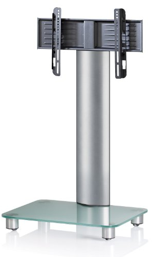 TV Standfuß 26-40 Zoll | VESA max. 600x400 bis 30 kg | Fernseh Ständer aus Alu | TV Bodenständer mit Rollen | Maße ca. H. 100 x B. 60 x T 44 cm | Fernsehstand Bilano