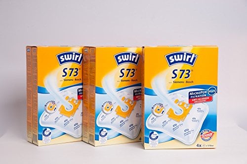 3 Pakete Swirl Staubsaugerbeutel S73 / S 73 MicroPor Plus AirSpace für Siemens/Bosch Typ: GXXL