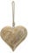 TEMPELWELT® Deko Anhänger Herz Herzchen 15 cm, Mango Holz Massiv, Dekoherz Zum Anhängen Herzanhänger für Fensterdeko Wanddeko Türdekoration